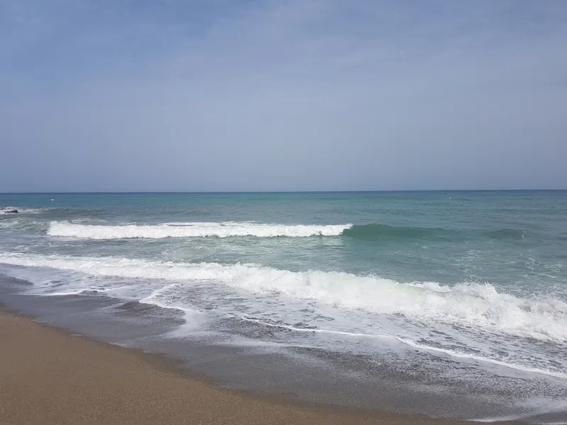 Waves on the nearby beach