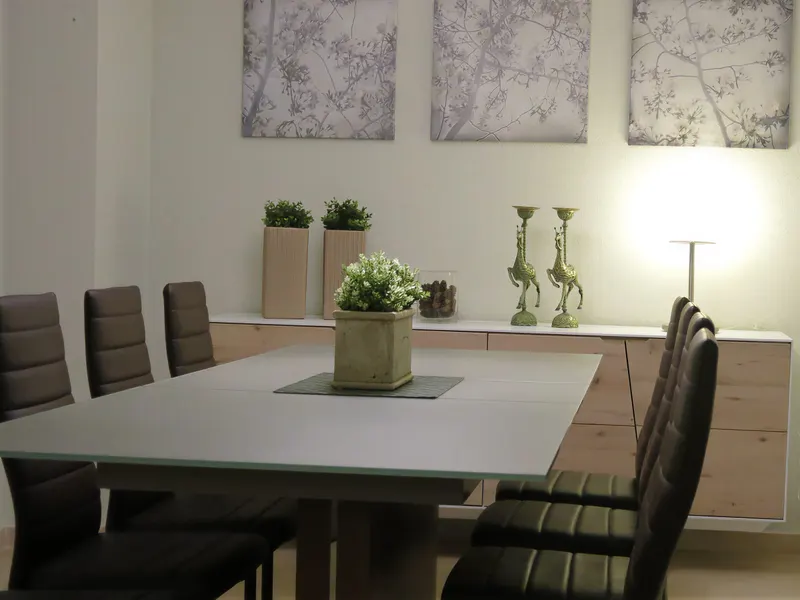 Dining area in the living room