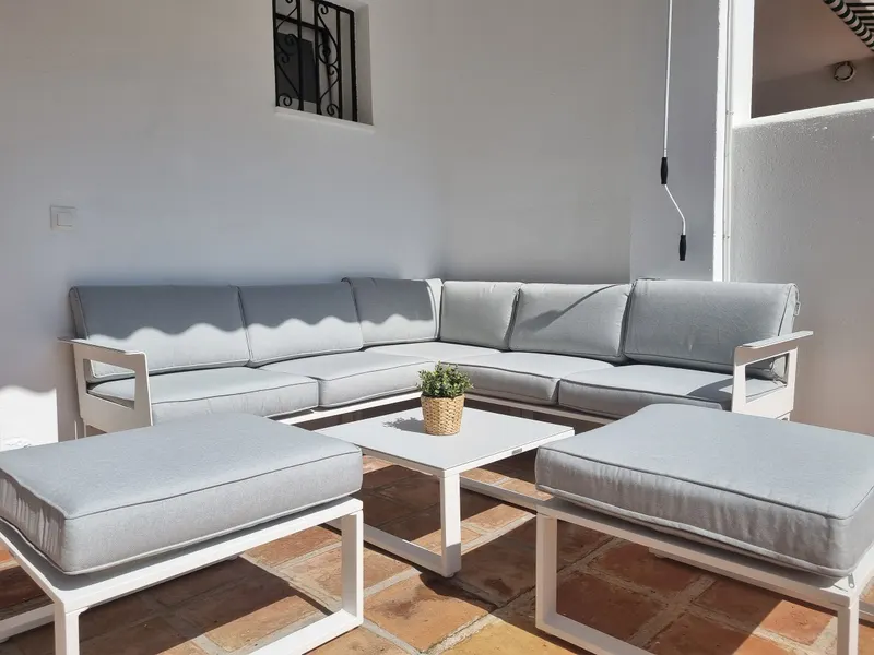 Lounge sofa on the back terrace