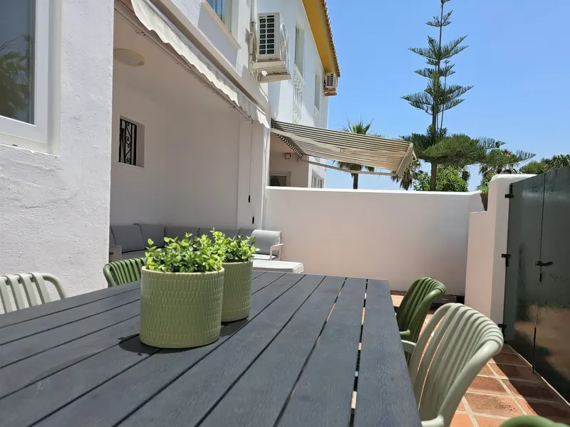 Dining area on the back terrace