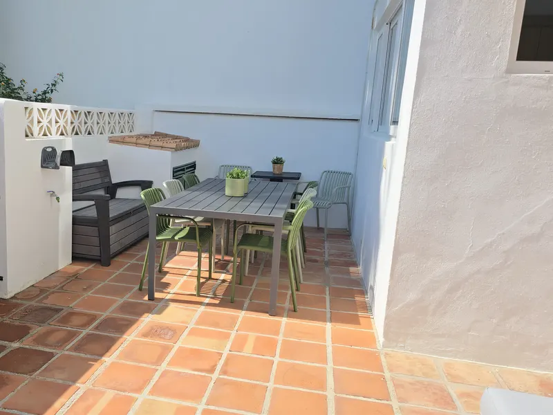 Dining table on the back terrace