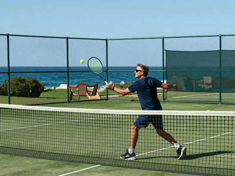Tennis court at the resort (AI generated)