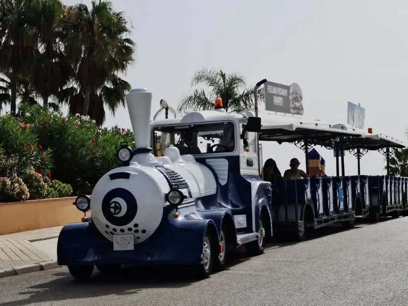 Free train around the resort