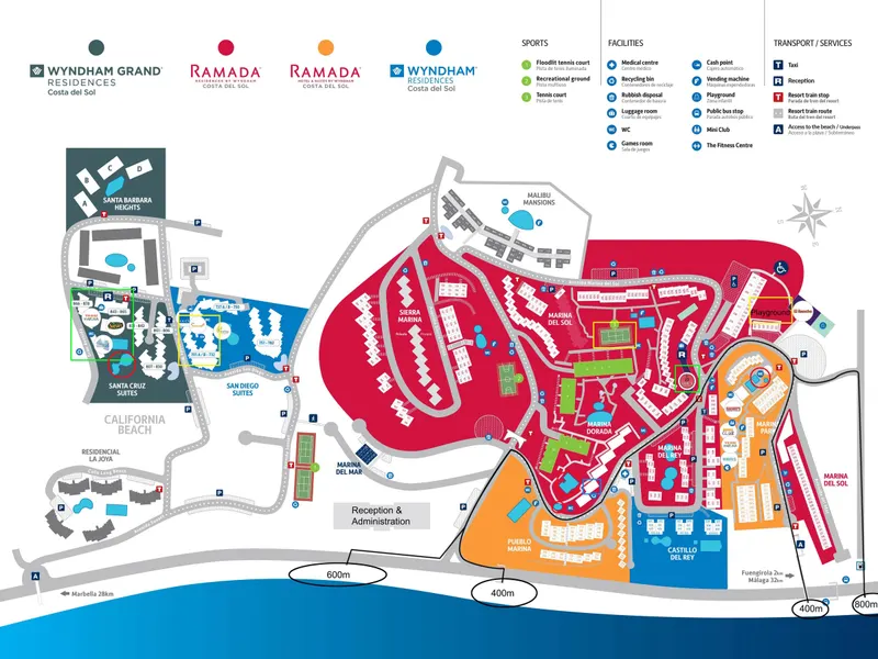 Map of the resort